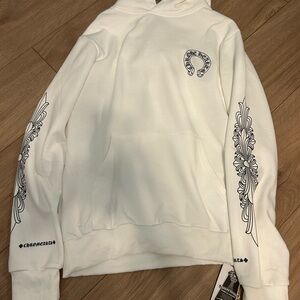 Comme des Garcons White Graphic Hoodie